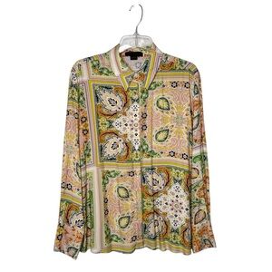 Sanctuary The Vintage Shirt in Scarf Paisley Button Up Size M